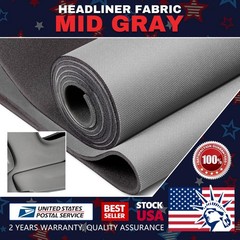 Mid-Gray Foam Backing Headliner Fabric for Car Roof Ceiling Liner Replacement