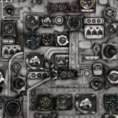 3 Wishes – First In Flight – Control Panel – Gray, Fabric BTY