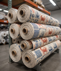 Nautical or coastal Printed Cotton Fabric By The Yard
