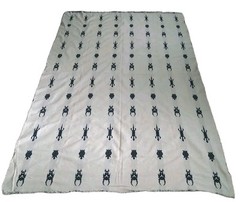 Aztec Woven Cotton Fabric Salamander Turtle Scarub Beetle 96×60″ Heavy Weight