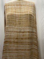100% Silk Georgette Earthy Tone Sand Taupe Wood Grain Fabric By The Yard 54 ” W