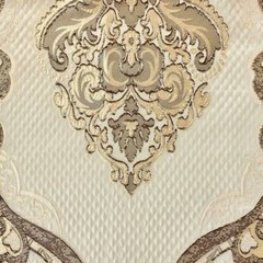 Damask on CREAM Renaissance Jacquard Upholstery drapery fabric by the yard