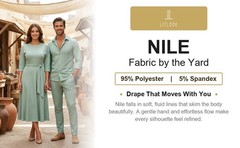 Nile Rib Knit Fabric by the Yard 95% Polyester Spandex 2-Way Stretch Activewear