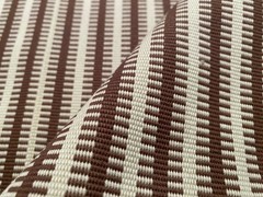 1YD SOANE BRITAIN Jajim Stripe Chestnut Artisanal Warp Weave Fabric $770 Retail