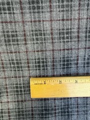Gray Plaid print Stretch Cotton Denim Fabric Sample 1.5 yard (54”) x 47”