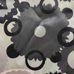 Fabric Lot 3 Yds 8 Ins 58 W Blk Gray White Abstract Polyester Apparel Fabric