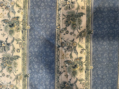 NEW Cotton Fabric Blue/White Floral One piece 27″ X 44″