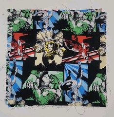 Lot of 15 Avengers Marvel Quilt Blocks 8.5″ Cotton Fabric Squares 5 Designs