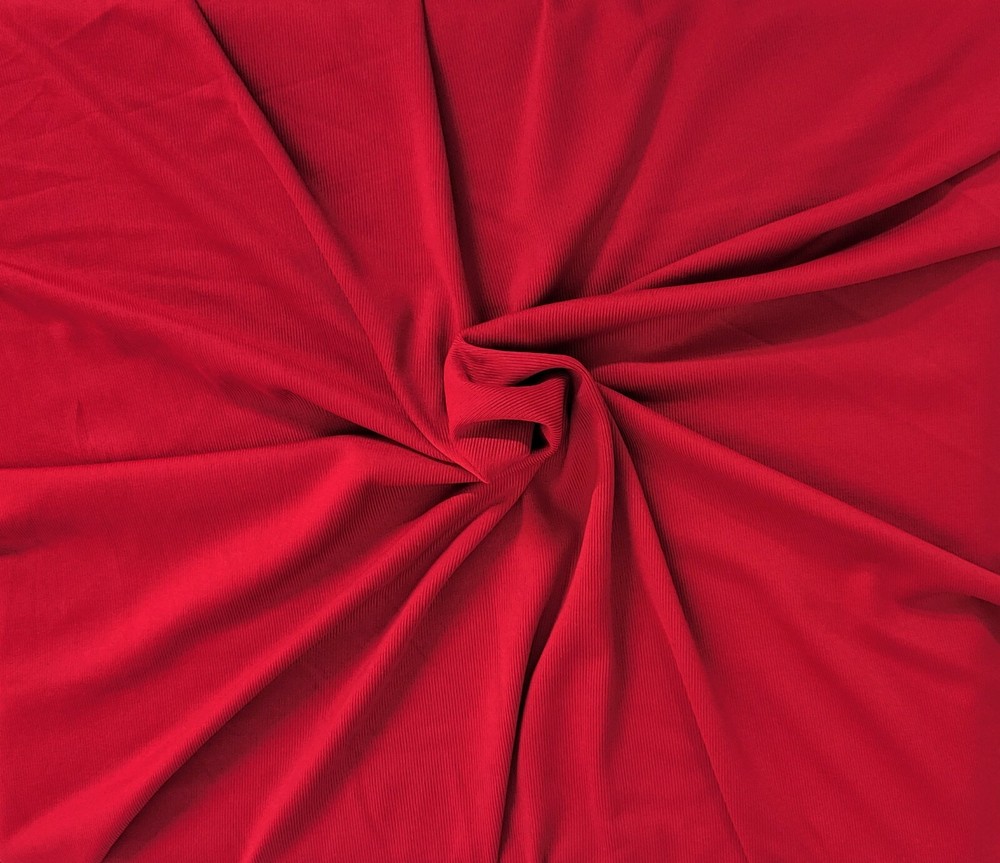 Maroon Nylon Spandex 1×1 Rib Knit Fabric by the Yard 12/21 #20