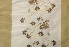 100% silk dupioni fabric with embroidery by Kravet Couture 7013