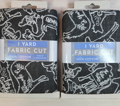 Fabric Editions FARMHOUSE Slate Gray Background 1 Yard Packages Lot of 2 NWT