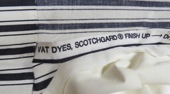 Waverly “Candy Stripe” Fabric Black & White Completely Lined 50″ W x 26″ L