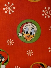 NEW 4 YARD 28″ MICKEY MINNIE PLUTO DONALD SNOWFLAKE COTTON FABRIC SEWING QUILT