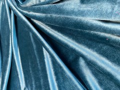 Exclusive Velveteen Teal Turquoise Drapery Upholstery Fabric by the yard