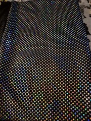 1 1/2 New Yard Multicolor Iridescent Shimmer Sequin On Stretch Knit