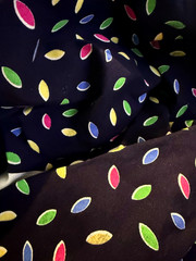 100% Linen Fabric Black Multicolor Geometric Print Medium Weight 56″ Wide