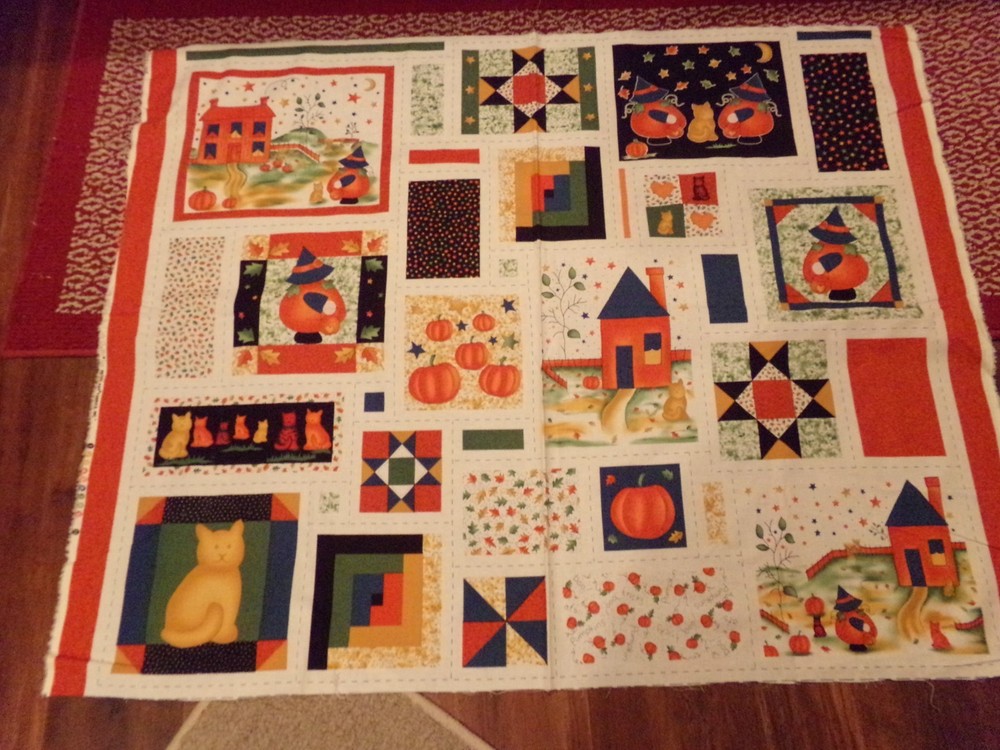 34″ X 44″VINTAGE “HARVEST TIME PATCHES”CUT SEW PANEL /PETER PAN /COTTON NEW#2028