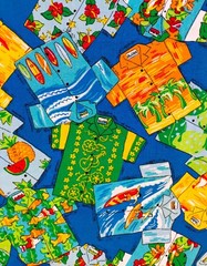 Hawaiian Surfer Shirts Textile Arts & Film Fabric Tropical 2 2/3 yds x 44