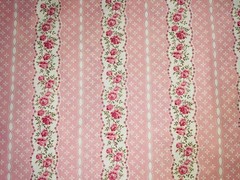 Pink Roses Floral Vintage Look Shabby Chic Apparel Quilting Cotton Fabric t1/1