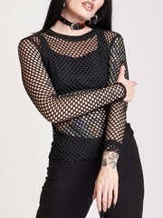 Nude Fishnet Knit Fabric by the Yard 5/18