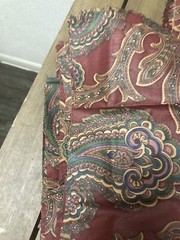 Vintage Paisley Floral Fabric Red Multicolor Cotton 98” By 3yards Extra Wide NEW