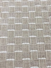 Lee Jofa Chenille Check Basketweave Uphol Fabric- Allonby Weave / Flax 3.80 yds