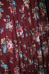 Rayon Stretch Jersey Knit Fabric Beautiful Floral Maroon/Pink/Aqua/Green 9oz