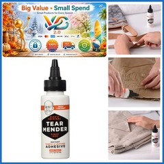 Instant Fabric and Leather Adhesive 2 oz Waterproof Quick-Dry Bond