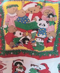VTG Stunning 14 Christmas Quilting ,Cats,Bear Pillow Shirt LG Appliqués Fabric