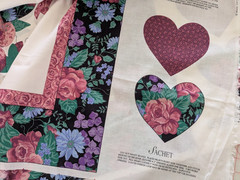 COUNTRY LOVE 35″ Wall Hanging/Lap Quilt Fabric Panel PLUS DIY 5″ Sachet Fabric