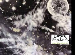 RPG232 Night Sky Moon Star Dust Planet Space Universe Cotton Quilting Fabric