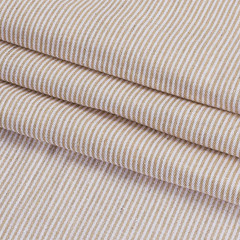 2 Yards Woven Ticking Striped Fabric, 72 X 60 Inch Beige Line Pattern Soft Table
