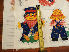 Vintage Barnyard Appliques Fabric Panel Sunbonnet Kids Mushrooms Cranston VIP