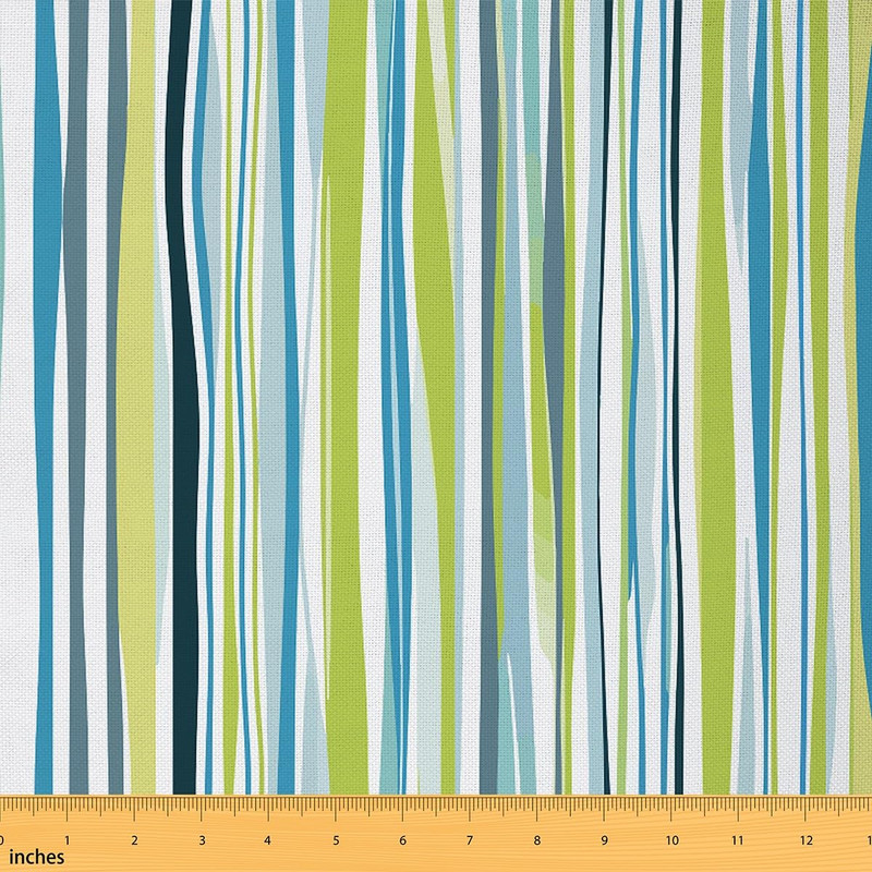 Feelyou Stripes Fabric By The Yard Natural Geometric Waves Ripple Upholstery