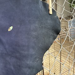 Art Handicrafts Co. 1 Suede Leather Scrap Piece Navy used Sold As Is