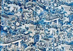 Japanese Landscape by Hoffman International Shades of Blue w/ Metallic 23″x11″
