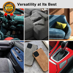Premium Black Suede Fabric Wrap – 17X70 Inch Suede Wrap for Car Interior – Self-