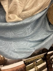 Damask Jacquard Brocade Fabric – 59” Wide -Sold By The Yard – Blue