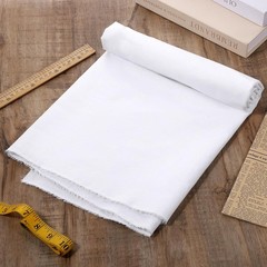 Versatile White Cotton Muslin Fabric 59″x19.6″ – Perfect for Embroidery Projects