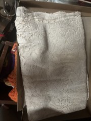 White lace Fabric Piece in Box – White Textured Fabric Piece