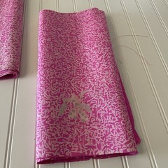 SILK, Pink-White FABRIC 3 Yards x 15 Inches Wide or 108 Inches x 15 Wide