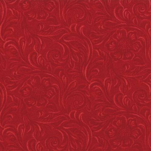Moda TOOLED LEATHER Red 11216 11 Fabric By The Yard By Sara Khammash