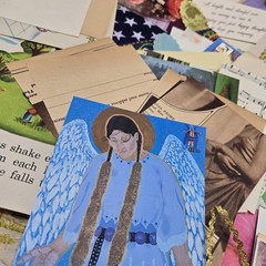 Junk Journal Lot 1Lb Ephemera Card Ribbons Book Page Fabric Button Craft Collage