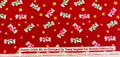 1.8 Yards X 43.5″ Wide Vintage Fabric Christmas Peppermint Candy~Trena Hegdahl