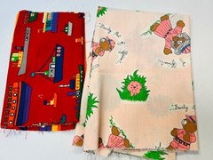 Large Fabric Lot Country Crafts DIY Decor BIN F