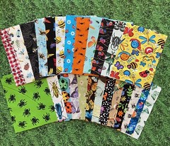 Bug Jar Quilt Fabric, 25 Assorted 4 1/2”x6” Rectangles, FREE Bug Jar Pattern #1