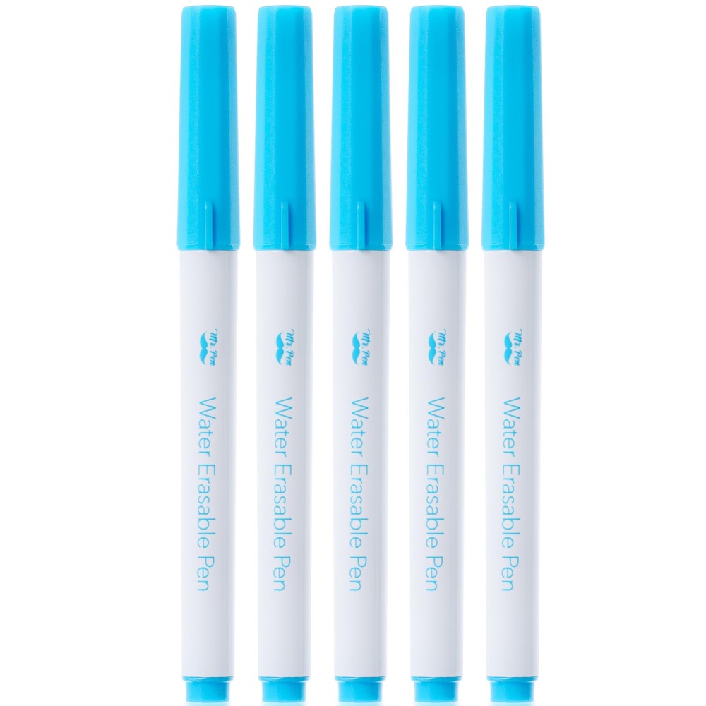 Mr. Pen- Fabric Markers for Sewing, 5 Pack, Blue, 1 Count (Pack of 5), Blue