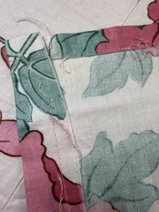 Bloomcraft FABRIC Orig. Screen Print By Luther Travis Floral 1981 29×78” Read
