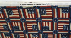 PATRIOTIC FLAGS Print Fabric * BTY * Warren Kimble Cranston * Americana July 4