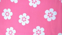 Vintage Manes Texture Pink Floral Daisy Quilt Sewing Doll Craft Fabric 2 Yards